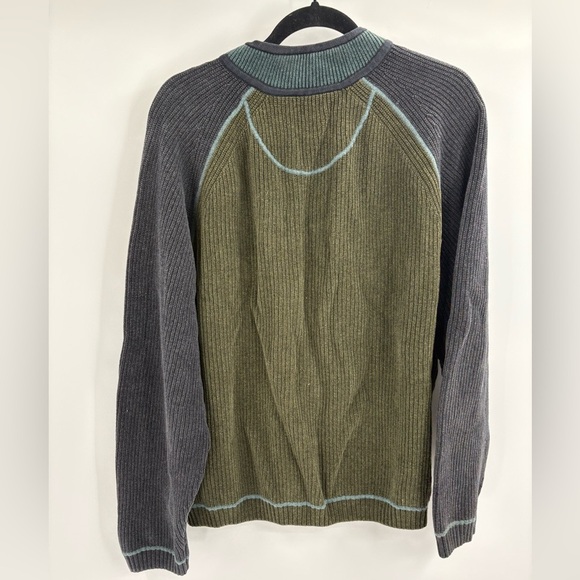 Tommy Bahama Men’s Black Cotton Green Full Zip Sweater Jacket Black Size Xl - Picture 8 of 16